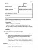 Actividad: Resolver los conflictos en forma colaborativa