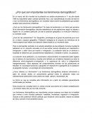 ¿Por qué son importantes los fenómenos demográficos?