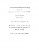 Ensayo de " Los ojos de mi princesa 2" Operaciones Comerciales Internacionales (OCI)
