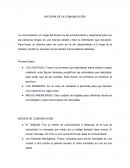 HISTORIA DE LA COMUNICACION. MEDIOS DE COMUNICACIÓN