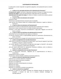 CUESTIONARIO DE PREPARACIÓN DE ESTADOS FINANCIEROS. Página 1