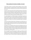Efectos psicológicos de la violencia en la familia y en la escuela