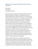 Relación de los conceptos de felicidad, desarrollo humano y sufrimiento