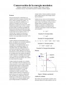 Conservación de la energía mecánica Resumen