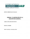 SEMANA 1 ELABORACIÓN DE LA DESCRIPCIÓN GENERAL