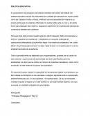 Poryecto de grado POLITICA EDUCATIVA