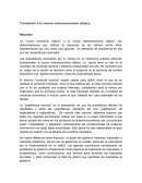 Transición a la nueva macroeconomía clásica