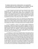 El sistema internacional contemporáneo