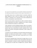 LA EXPLOTACION LABORAL POR EMPRESAS TRANSNACIONALES Y LA POBREZA