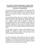 Los valores son parte fundamental en nuestras vidas