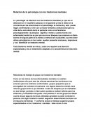 Ejemplo de la Relación de la psicología con los trastornos mentales