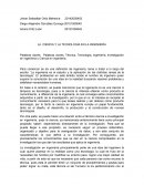 LA CIENCIA Y LA TECNOLOGÍA EN LA INGENIERÍA