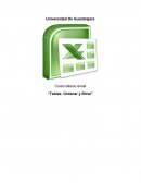 Curso básico excel “Tablas. Ordenar y filtrar”