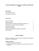 PLAN DE MEJORAMIENTO DE CALIDAD EN LA EMPRESA LABORATORIOS SMART