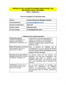PROYECTO DE LAS INSTITUCIONES EDUCATIVAS Y SU RELACIÓN CON EL ENTORNO