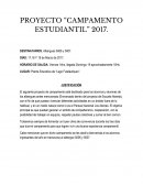 PROYECTO “CAMPAMENTO ESTUDIANTIL” 2017