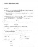 Resumen transformada de laplace