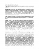 Acta de audiencia cautelar