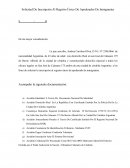 Solicitud De Inscripción Al Registro Único De Apoderados De Inmigrantes