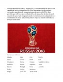 La Copa Mundial de la FIFA 2018