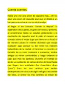 Cuenta cuentos. Había una vez una joven de capucha roja