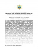 PRINCIPALES ACCIDENTES QUE HAN GENERAN CONTAMINACION EN EL MEDIO MARINO