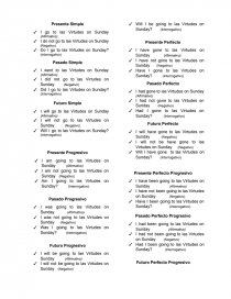 Modelo tiempos en ingles. Presente Simple. Página 1