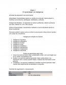 El Aprendizaje y la Inteligencia- Actividad de adquisición del conocimiento