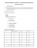 I TRABAJO ENCARGADO DE ESTADISTICA II – DISTRIBUCIONES PROBABILISTICAS
