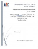 Ejemplo de Clima organizacional McDonalds