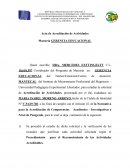 Acta de acreditación de actividades