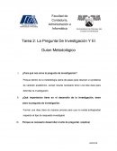 LA PREGUNTA DE INVESTIGACIÓN Y EL GUIÓN METODOLÓGICO