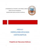 Plan de trabajo de hidrologia