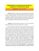 Especialización en Enseñanza de Escritura y Literatura en la Escuela Secundaria