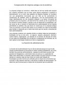 Comparación de empresa antigua con la moderna