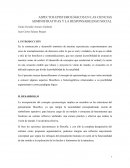CUALES SON LOS ASPECTOS EPISTEMOLÓGICOS EN LAS CIENCIAS ADMINISTRATIVAS Y LA RESPONSABILIDAD SOCIAL