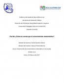 Escrito ¿Cómo se construye el conocimiento matemático?