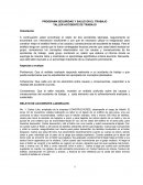 PROGRAMA SEGURIDAD Y SALUD EN EL TRABAJO