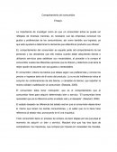 Comportamiento del consumidor - Ensayo