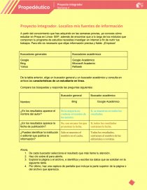 Proyecto Integrador. Localizo mis fuentes de información. Página 1