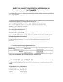 EJEMPLO: UNA ENTIDAD COMPRA MERCANCIAS AL EXTRANJERO