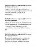 Efectos inmediatos y a largo plazo del consumo de drogas estimulantes