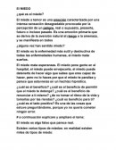 EL MIEDO ¿qué es el miedo?