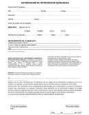 AUTORIZACION DE INTERVENCION QUIRURGICA