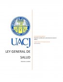 Ejemplo de su Resumen y analisis ley general de salud en mexico
