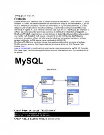 MYSQL BASE DE DATOS. Página 1