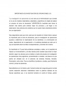 IMPORTANCIA DE INVESTIGACIÓN DE OPERACIONES (I.O)