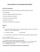 APLICACIONES DE LAS ECUACIONES SIMULTÁNEAS.