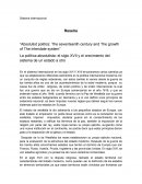 Reseña “Absolutist politics: The seventeenth century and The growth of The interstate system”