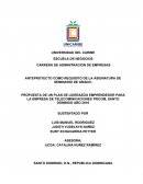PROPUESTA DE UN PLAN DE LIDERAZGO EMPRENDEDOR PARA LA EMPRESA DE TELECOMINICACIONES TRICOM, SANTO DOMINGO AÑO 2016
